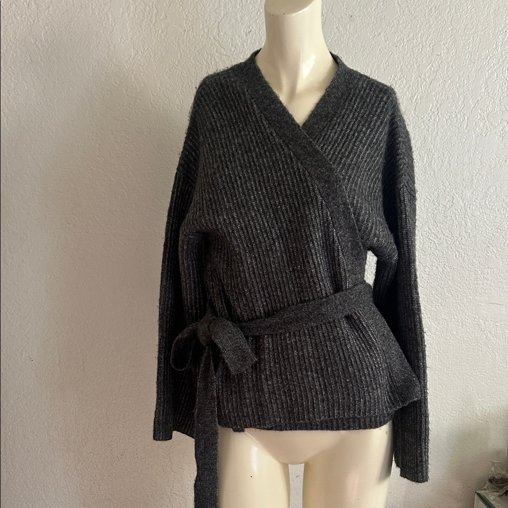 Guess Dark Gray Belted Cardigan